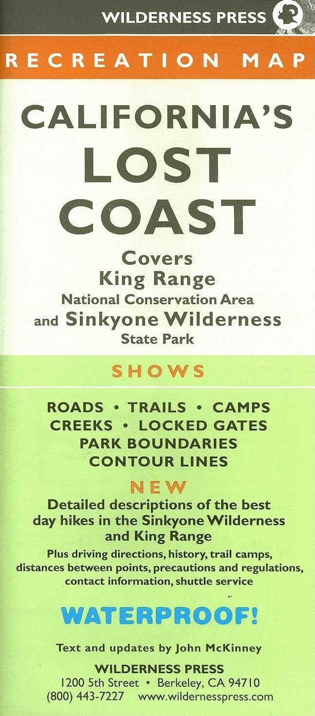 MAP Californias Lost Coast Rec (Wilderness Maps)